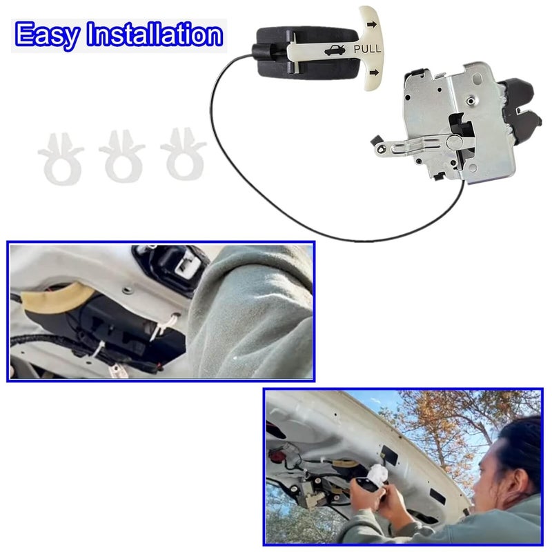 LDCRE Rear Trunk Lock Latch Lid Actuator Compatible with 2007-2012 Nissan Sentra,Rear Trunk Latch Lock Pull Handle Replace 84630-ET02A 84630ET02A - Image 5